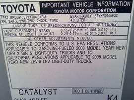 2008 TOYOTA TACOMA, SILVER, SR5, CREW CAB, 4.0L, AT, 4WD.  Z25078